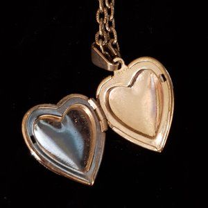 Silver-tone Heart Photo Locket 24"